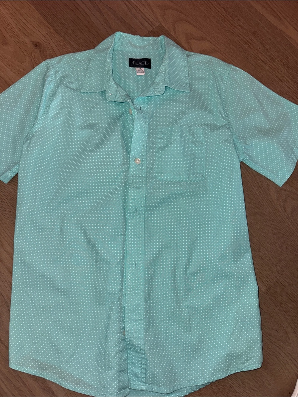 The Children's Place Aqua Short-Sleeve Button-Down Shirt